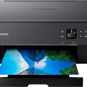 Canon PIXMA TS6420a All-in-One Wireless Inkjet Printer [Print,Copy,Scan], Black, Works with Alexa