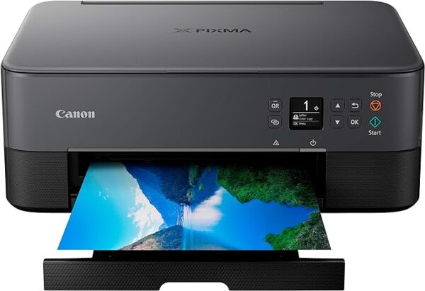Canon PIXMA TS6420a All-in-One Wireless Inkjet Printer [Print,Copy,Scan], Black, Works with Alexa