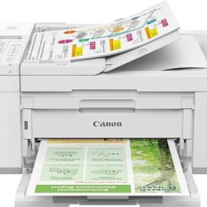 Canon PIXMA TR4723 Wireless Color All-in-One Inkjet Printer for Home Office, White - Print Copy Scan Fax - 4800 x 1200 dpi, Auto 2-Side Printing, 20-Sheet ADF, Tillsiy